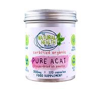 Pure Organic Acai Berry 500mg Capsules (120 Capsules) by The Natural Health Market • Certified Organic by The Soil Association • Vegan Capsules • Acai Berries Harvested in Brazil