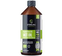 Pure Organic C8 MCT Oil - 1000ml | 4X Ketones & Quick Conversion Support Keto Diet & Fasting | 100% Sustainable Coconuts | Safe & Premium Lab Tested | Vegan Friendly & Gluten-Free | STERLING NUTRITION