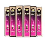 Pure Oudh Natural Incense Sticks, Long Lasting Masala Bathi for a Special and Divine Prayer Experience - Pack of 6 (14 Sticks per Pack)