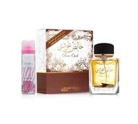 Pure Oudi Eau de Parfum 100ml for Men, Deep Smoky Oud Scent, Long Lasting Arabic Perfume with Deodorant Spray