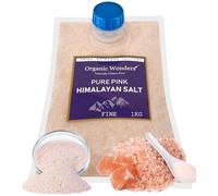 Pure Pink Himalayan Salt (Fine) 1kg | 84+ Essential Trace Minerals | PREMIUM UNREFINED | 100% NATURAL | GLUTEN FREE | VEGAN | VEGETARIAN by Organic Wonders®