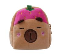 Pure Plush Purse - Capybara Themed Cartoon Wallet | Soft Plush Travel Money Bag For Cute Coin Storage Business Cards Large, pink, Se référer au descriptif, Refer to description