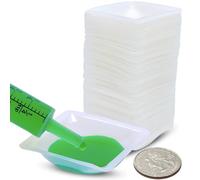 Pure Ponta Weigh Boats Small | 125 Pack 7ml Weighing Dishes - Measure Powders & Liquids with Easy Pour Design | (1.61 x 1.61 x 0.31 in.) Disposable Square Polystyrene Lab Dish Scale Tray