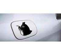 Pure Print Cut Fuel Cap Car Sticker Totoro Anime Sticker Car Decals Suitable for All Surfaces Black