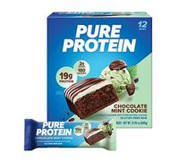 Pure Protein Bars, High Protein, Nutritious Snacks to Support Energy, Low Sugar, Gluten free, Chocolate Mint Cookie,1.76oz, 12 Count