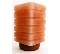 Pure Quality 100% Genuine Himalayan Crystal Rock Salt Lamp 3-4Kg, size 20x12x8 cms Natures Gift Full of Health Benefits, Natural Air Purifier & Ambient Light, UK power plug corded with bulb.
