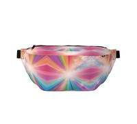 Pure Rainbow Large Fanny Pack,Gifts for Enjoy Sports Festival Workout Traveling Running Casual