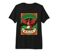 Pure Rugby Spirit Red Dragon Motif Premium T-Shirt