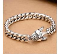 Pure S925 Silver Bracelet For Men Women 9mm Curb Link Cuban Bracelet -20cm/7.9inch-49-52g