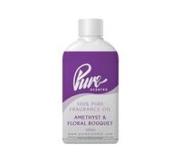 Pure Scented 100ml Fragrance Oil - 550+ Scents, Vegan & Cruelty-Free, for Candles, Soaps, Slime, Diffusers, Cosmetics, Wax Melts & DIY Crafts (1 x 100ml, Amethyst & Floral Bouquet)