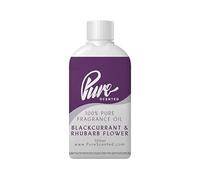 Pure Scented 100ml Fragrance Oil - 550+ Scents, Vegan & Cruelty-Free, for Candles, Soaps, Slime, Diffusers, Cosmetics, Wax Melts & DIY Crafts (1 x 100ml, Blackcurrant & Rhubarb Flower)