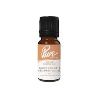 Pure Scented 10ml Fragrance Oils - 1 x 10ml Suitable for Candles, Soaps, Slime, Diffusers, Cosmetics, Wax Melts, Designer (1 x 10ml, White Cocoa & Christmas Cookies)