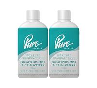 Pure Scented 200ml Fragrance Oils - Vegan & Cruelty-Free, for Candles, Soaps, Slime, Diffusers, Cosmetic, Wax Melts & DIY Crafts (2 x 100ml, Eucalyptus Mist & Calm Waters)