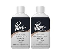 Pure Scented 200ml Fragrance Oils - Vegan & Cruelty-Free, for Candles, Soaps, Slime, Diffusers, Cosmetic, Wax Melts & DIY Crafts (2 x 100ml, British Leather)