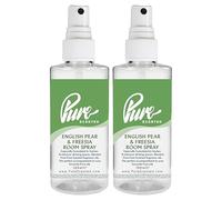 Pure Scented 200ml Room & Fabric Sprays 2 x 100ml Suitable For Home, Car, Caravan, Work, Gym Bags, Odour Eliminators (2 x 100ml, Pear & Freesia)