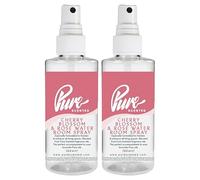 "Pure Scented 200ml Room & Fabric Sprays 2 x 100ml Suitable For Home, Car, Caravan, Work, Gym Bags, Odour Eliminators (2 x 100ml, Cherry Blossom & Rose Water Stoppables)"