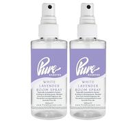 "Pure Scented 200ml Room & Fabric Sprays 2 x 100ml Suitable For Home, Car, Caravan, Work, Gym Bags, Odour Eliminators (2 x 100ml, White Lavender)"