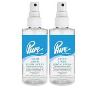 Pure Scented 200ml Room & Fabric Sprays 2 x 100ml Suitable For Home, Car, Caravan, Work, Gym Bags, Odour Eliminators (2 x 100ml, Fresh Linen)