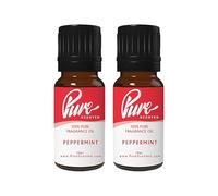 Pure Scented 20ml Fragrance Oils - 2 x 10ml Suitable for Candles, Soaps, Slime, Diffusers, Cosmetics, Wax Melts, Designer (2 x 10ml, Peppermint)