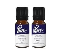 Pure Scented 20ml Fragrance Oils - 2 x 10ml Suitable for Candles, Soaps, Slime, Diffusers, Cosmetics, Wax Melts, Designer (2 x 10ml, Midnight Spell)