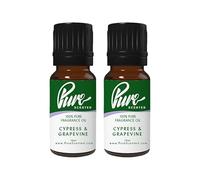 Pure Scented 20ml Fragrance Oils - 2 x 10ml Suitable for Candles, Soaps, Slime, Diffusers, Cosmetics, Wax Melts, Designer (2 x 10ml, Cypress & Grapevine)