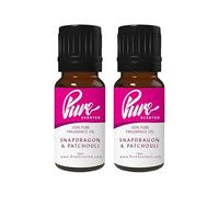 Pure Scented 20ml Fragrance Oils - 2 x 10ml Suitable for Candles, Soaps, Slime, Diffusers, Cosmetics, Wax Melts, Designer (2 x 10ml, Snapdragon & Patchouli)