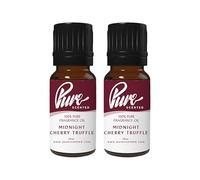 Pure Scented 20ml Fragrance Oils - 2 x 10ml Suitable for Candles, Soaps, Slime, Diffusers, Cosmetics, Wax Melts, Designer (2 x 10ml, Midnight Cherry Truffle)