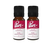 Pure Scented 20ml Fragrance Oils - 2 x 10ml Suitable for Candles, Soaps, Slime, Diffusers, Cosmetics, Wax Melts, Designer (2 x 10ml, Pink Grapefruit)