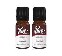Pure Scented 20ml Fragrance Oils - 2 x 10ml Suitable for Candles, Soaps, Slime, Diffusers, Cosmetics, Wax Melts, Designer (2 x 10ml, Halfeti Leather)