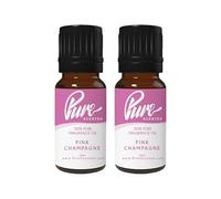 Pure Scented 20ml Fragrance Oils - 2 x 10ml Suitable for Candles, Soaps, Slime, Diffusers, Cosmetics, Wax Melts, Designer (2 x 10ml, Pink Champagne)