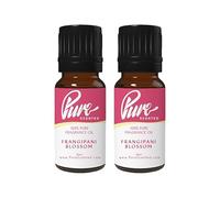 Pure Scented 20ml Fragrance Oils - 2 x 10ml Suitable for Candles, Soaps, Slime, Diffusers, Cosmetics, Wax Melts, Designer (2 x 10ml, Frangipani Blossom)