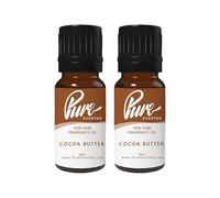 Pure Scented 20ml Fragrance Oils - 2 x 10ml Suitable for Candles, Soaps, Slime, Diffusers, Cosmetics, Wax Melts, Designer (2 x 10ml, Cocoa Butter)