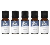 Pure Scented 50ml Fragrance Oils - 5 x 10ml Suitable for Candles, Soaps, Slime, Diffusers, Cosmetics, Wax Melts, Designer (5 x 10ml, Savage)