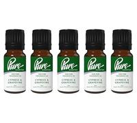 Pure Scented 50ml Fragrance Oils - 5 x 10ml Suitable for Candles, Soaps, Slime, Diffusers, Cosmetics, Wax Melts, Designer (5 x 10ml, Cypress & Grapevine)