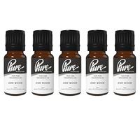 Pure Scented 50ml Fragrance Oils - 5 x 10ml Suitable for Candles, Soaps, Slime, Diffusers, Cosmetics, Wax Melts, Designer (5 x 10ml, Dark Wood)