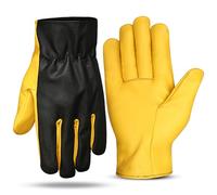Pure sharp DRY Deluxe Leather Comfortable Gardening Gloves - Gents Size - Luxurious, Durable & Water Resistant - Great Gift for Garden Enthusiasts (XL)