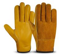 Pure sharp Thorn Proof Gardening Gloves for Men & Women - Cowhide Leather Rose Pruning & Cactus Gloves, Breathable Heavy Duty Garden Gloves with Strong Grip