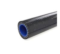 Pure Silicone Hose Silicone Cooler, Silicone Straight Coolant Hose 1 Meter Length Intercooler Pipe ID 16MM Red Blue Black Car Pressure Lines & Hoses(Black)