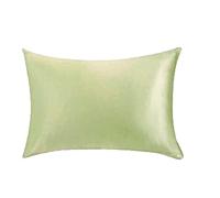 Pure Silk Pillowcase 1 Pc Pillow Cover Silk Case Cushion 51cm X 76cm To Choose Softer Pillowcase(Light friut green)