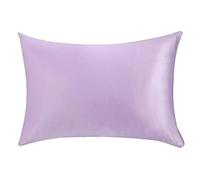 Pure Silk Pillowcase Mulberry Silk Pillowcase 1 Pc Cover 51cm X 66cm(Light purple)