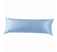 Pure Silk Pillowcase Pure Mullberry Silk Long Pillowcase With Hidden Zipper Soft Pillow Case Cover For Bedding(Light blue,51x119cm)