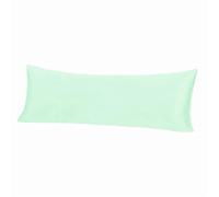 Pure Silk Pillowcase Pure Mullberry Silk Long Pillowcase With Hidden Zipper Soft Pillow Case Cover For Bedding(Light Green,51x152cm)