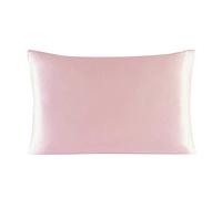 Pure Silk Pillowcase Pure Silk Zipper Pillowcase 1pc Nature Mulberry Pillow Case For Healthy Standard Queen King(Pink,51x91cm)
