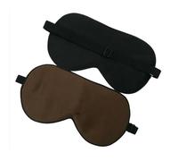 Pure Silk Sleep Eye Mask Silk Eye Cover Shade Soft Blindfold Travel Relax Aid Adjustable(Coffee)