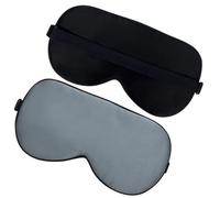 Pure Silk Sleep Eye Mask Silk Eye Cover Shade Soft Blindfold Travel Relax Aid Adjustable(Sea Blue)