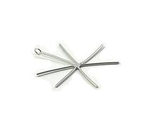 Pure Silver Claw Pendant Blank Tray 6 Prong Setting Connector Semi Mount Blanks Base Raw stone Gemstone Oval Cabochon CameoNecklace Holder Making Findings Supplies DIY Personalized Handmade Jewelry