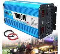 Pure Sine Wave Inverter 1500W 2400W 4500W 5500W 6000W 7000W 8000W 9000W 10000W Car Power Inverter DC 12V/24V/48V/60V/72V to Ac 220V-240V Transformer Voltage Car Converter,Camping(7000W,24V)