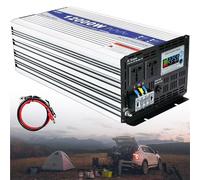 Pure Sine Wave Inverter 3000W-12000W DC 12V/24V/48V/60V/72V to AC 110V/220V/230V Voltage Converter with Display & Sockets for Car, Caravan, Boat, Camping