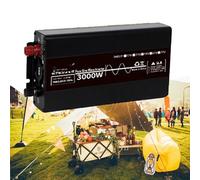 Pure Sine Wave Inverter 3000W 12V to 110V, DC to AC Voltage Converter Power Adapter with LCD Screen for Camping and Caravan