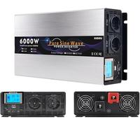 Pure sine wave inverter, 4000W 5000W 6000W 7000W 12V 24V 48V 60V 72V to 110V 220V 230V DC to AC with LCD Display,Car for Vehicles,RV,Outdoor,Home(6000W,60Vto220V)